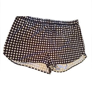 Black and White Checkered Women's Shorts
